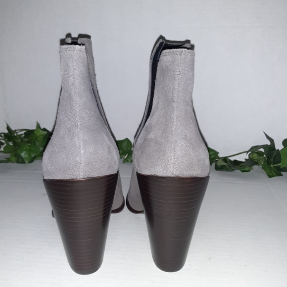 All Saints Senta Chelsea Suede Mink Gray Bootie - Picture 9 of 16